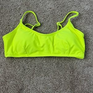 Neon yellow bikini top